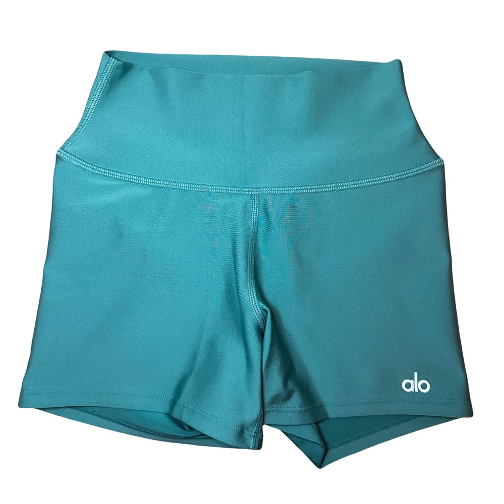 Alo Yoga Airlift High-Waist Shorts - Ocean Teal - Like New